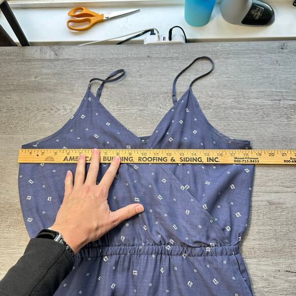 Toad&Co Hillrose SL Dress Blue Wrap Med Travel Vacation Summer - Picture 12 of 14